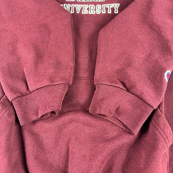 Champion Southern Illinois Salukis Sweatshirt Youth Extra Large Red Faded Hoodie - Picture 3 of 13